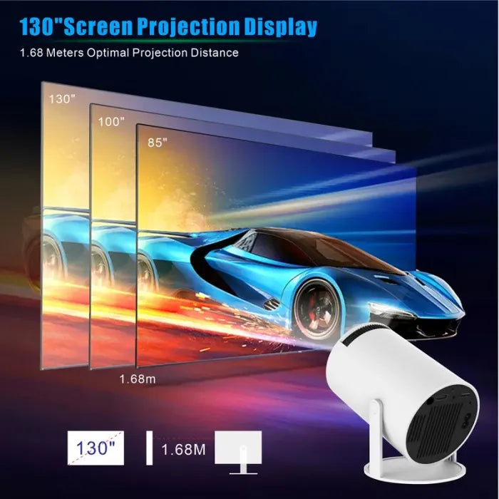 Smart Home Projector, 2.4/5G WiFi, 360° 4K HD LED